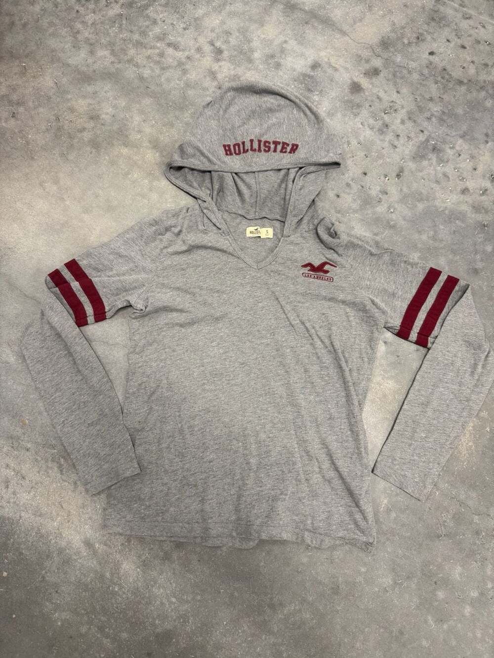 Hollister Gray Hoodie Pullover Size S